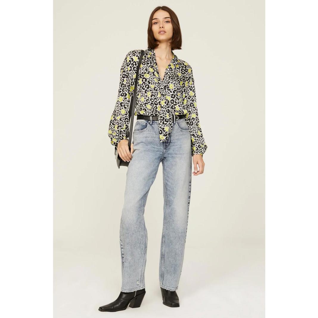 The Kooples Floral Tie Neck Blouse 100% Viscose Us Size Medium / Fr 2 Nwt $255